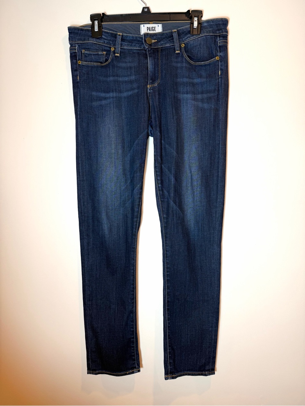 PAIGE Skyline Ankle Peg Jeans Size 29 Medium Wash Stretch Skinny Denim